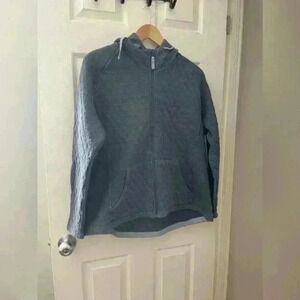Orvis quilted zip up hoodie  blue size XL women’s outdoors jacket